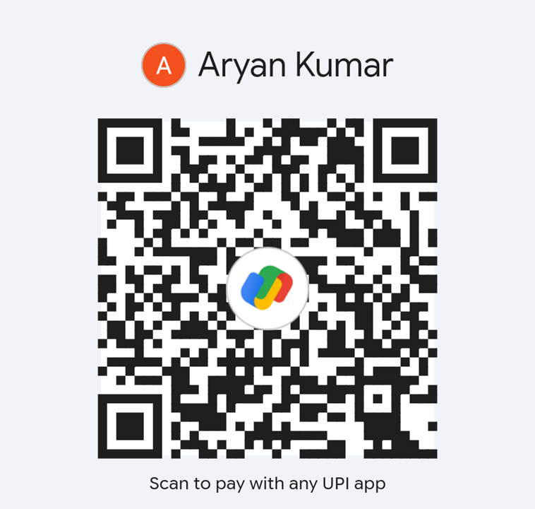 UPI QR code: Aryan Kumar